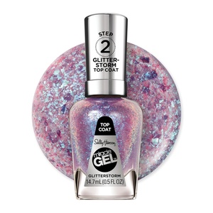 image:imageSally Hansen Miracle Gel Get Mod and Shiny Top Coat Duo Long Lasting GelLike Formula No UV Lamp Needed Nail Polish Duo112 Glitterstorm