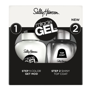 image:imageSally Hansen Miracle Gel Get Mod and Shiny Top Coat Duo Long Lasting GelLike Formula No UV Lamp Needed Nail Polish Duo789 Get Mod  101 Shiny Top Coat
