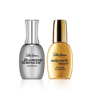 image:imageSally Hansen Nail Treatment Miracle Nail Thickener  Strengthens amp Protects Soft Thin Nails  Infused with Calcium amp Ceramic Gel FormulaNailgrowth Miracle  Diamond Strength Hardener Bundle