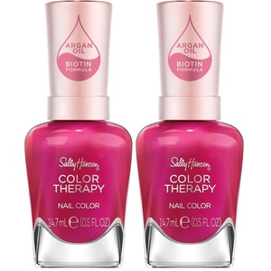 image:imageSally Hansen Color Therapy High Gloss Top Coat  Argan Oil Long Lasting Healthy Nails Nail Strengthener Clear Nail Polish250 Resplandor rosado