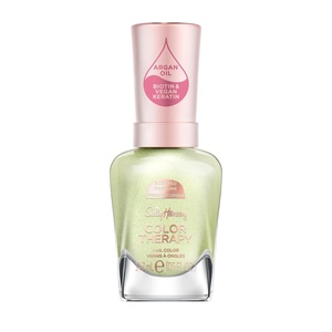 image:imageSally Hansen Color Therapy High Gloss Top Coat  Argan Oil Long Lasting Healthy Nails Nail Strengthener Clear Nail Polish448 Chill  Refresh fresh cucumber