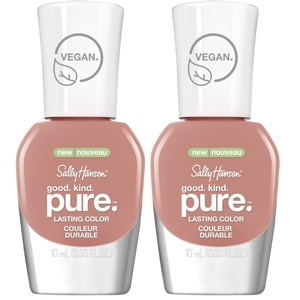 image:imageSally Hansen Nail Treatment Good Kind Pure Nail Polish No Chip Acrylic Top Coat  LongLasting Nail Protection  Strengthens amp Seals Color PlantBased Vegan 16Free FormulaPink Cardamom