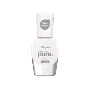 image:imageSally Hansen Nail Treatment Good Kind Pure Nail Polish No Chip Acrylic Top Coat  LongLasting Nail Protection  Strengthens amp Seals Color PlantBased Vegan 16Free Formula105 Light Lychee
