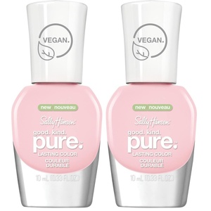 image:imageSally Hansen Nail Treatment Good Kind Pure Nail Polish No Chip Acrylic Top Coat  LongLasting Nail Protection  Strengthens amp Seals Color PlantBased Vegan 16Free FormulaPink Cloud
