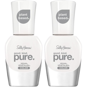 image:imageSally Hansen Nail Treatment Good Kind Pure Nail Polish No Chip Acrylic Top Coat  LongLasting Nail Protection  Strengthens amp Seals Color PlantBased Vegan 16Free FormulaLight Lychee