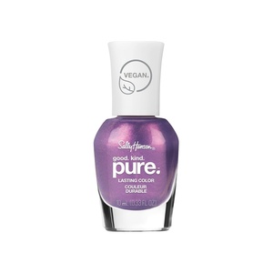 image:imageSally Hansen Nail Treatment Good Kind Pure Nail Polish No Chip Acrylic Top Coat  LongLasting Nail Protection  Strengthens amp Seals Color PlantBased Vegan 16Free Formula355 Iris Dusk