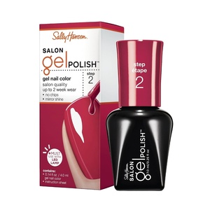 image:imageSally Hansen Salon Gel Polish Gel Top Coat Chip Resistant Shiny Finish LED Lamp Required220 Red My Lips
