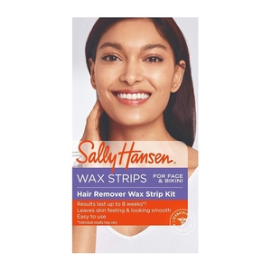 image:imageSally Hansen Wax Kit Wax Strips for Face amp Bikini Vegan Dermatologist Tested LongLasting Smooth Skin  20 CountWax Strips For Face  Bikini