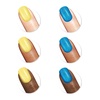 image:imageSally Hansen InstaDri Hershey Kisses Nail Polish  Quick Dry Long Lasting StreakFree Shine  Opaque Shimmery  726 Giving Kisses  725 I Want Kisses  Silver and Blue Nail Duo770 Hella Yella  773 Blue Over