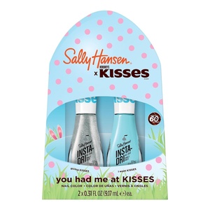 image:imageSally Hansen InstaDri Hershey Kisses Nail Polish  Quick Dry Long Lasting StreakFree Shine  Opaque Shimmery  726 Giving Kisses  725 I Want Kisses  Silver and Blue Nail Duo726 Giving Kisses  725 I want Kisses