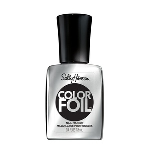 image:imageSally Hansen Color Foil Nail Polish  Long Lasting MirrorLike Metallic Shine  Opaque Chrome  120 Steel a Kiss Silver Chrome Nail Color