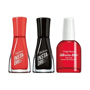 image:imageSally Hansen InstaDri Hail Cherry and Black and Top Coat Quick Dry Long Lasting StreakFree Shine Nail Polish Variety Pack
