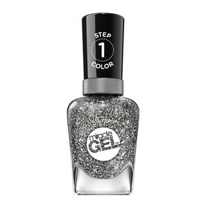 image:imageSally Hansen Miracle Gel Deep Sea Diamond Long Lasting GelLike Formula No UV Lamp Needed Silver Glitter Nail Polish05 Fl Oz Pack of 1