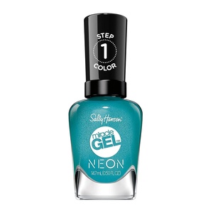 image:imageSally Hansen Miracle Gel Neons Seariously Cool Long Lasting GelLike Formula No UV Lamp Needed Blue Nail Polish885 SeaRiously Cool