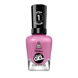 image:imageSally Hansen Miracle Gel Salon Quality Nail Polish  GelLike Formula TwoStep System No UV Light Needed Long Lasting  SemiOpaque Shimmer  909 All is Bright  White with Pink ShimmerFriggin Love Hue
