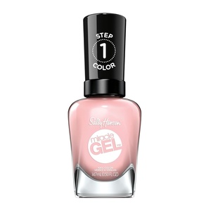 image:imageSally Hansen Miracle Gel Salon Quality Nail Polish  GelLike Formula TwoStep System No UV Light Needed Long Lasting  SemiOpaque Shimmer  909 All is Bright  White with Pink ShimmerRegal Rose