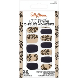 image:imageSally Hansen Salon Effects Nail Strips  No UV Light Needed No Dry Time LongLasting NonDamaging  32 Nail Strips 1 Cuticle Stick Nail File Prep Pad  PhenAnimal