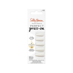image:imageSally Hansen Salon Effects Perfect PressOn Nails  Coffin Shape  Easy to Apply NonDamaging  30 Nails Nail Glue Adhesive Tabs File  Viva VanillaCoffin Nails  Viva Vanilla