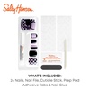 image:imageSally Hansen Salon Effects Perfect Manicure Check Please Press On Nails Square Shaped NonDamaging Adhesive Tabs File and Alcohol Pad Included24 Count Pack of 2