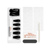 image:imageSally Hansen Salon Effects Perfect Manicure Onyxpected Press On Nails Coffin Shaped NonDamaging Adhesive Tabs File and Alcohol Pad Included