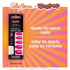 image:imageSally Hansen Salon Effects Perfect Manicure Ring Pop Strawjelly Press On Nails Almond Shaped NonDamaging Adhesive Tabs File and Alcohol Pad Included