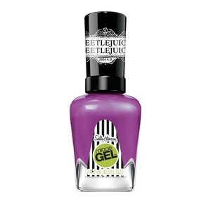 image:imageSally Hansen Miracle Gel Beetlejuice Salon Quality Nail Polish  GelLike Formula TwoStep System No UV Light Needed Long Lasting  Opaque Glossy  931 Say It 3 Times  Dark Purple Nail Color