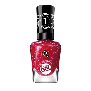 image:imageSally Hansen Miracle Gel Holiday Salon Quality Nail Polish  GelLike Formula TwoStep System No UV Light Needed Long Lasting  Semiopaque Shimmer  912 Peppermint to Be  Sparkly Red Nail Color