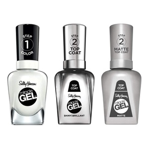 image:imageSally Hansen Miracle Gel Nail Polish Shade Get Mod 789 with Shiny Top Coat and Matte Top Coat Trio