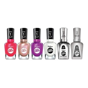 image:imageSally Hansen Miracle Gel Shiny Top Coat Matte Top Coat Shhhhimmer Pink Tank Hunger Flames Get Mod Long Lasting GelLike Formula No UV Lamp Needed Nail Polish Bundle