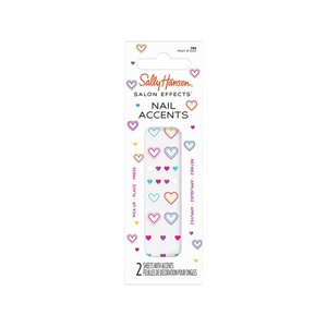 image:imageSally Hansen Salon Effects Nail Accents  Easy to Use No Commitment Mix and Match Designs  Nail Art Decals for Polish or Bare Nails  Heart amp Soul