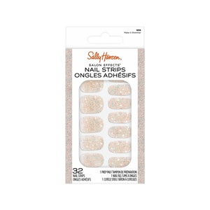 image:imageSally Hansen Salon Effects Nail Strips  No UV Light Needed No Dry Time LongLasting NonDamaging  32 Nail Strips 1 Cuticle Stick Nail File Prep Pad  Make it Shimmer