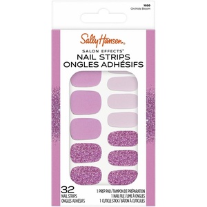 image:imageSally Hansen Salon Effects Nail Strips  No UV Light Needed No Dry Time LongLasting NonDamaging  32 Nail Strips 1 Cuticle Stick Nail File Prep Pad  Orchids Bloom