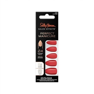 image:imageSally Hansen Salon Effects Perfect Manicure ASAP Apple Press On Nails Almond Shaped NonDamaging Adhesive Tabs File and Alcohol Pad Included