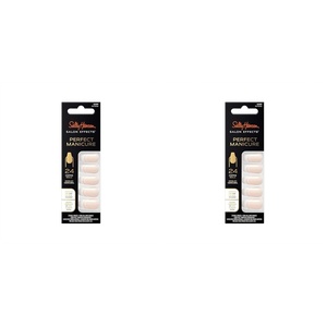 image:imageSally Hansen Salon Effects Perfect Manicure On Pointe Press On Nails Coffin Shaped NonDamaging Adhesive Tabs File and Alcohol Pad Included Pack of 21 Count Pack of 2