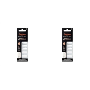 image:imageSally Hansen Salon Effects Perfect Manicure Only Have Ice For You Press On Nails Almond Shaped NonDamaging Adhesive Tabs File and Alcohol Pad Included24 Count Pack of 2