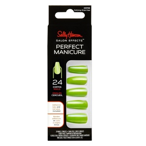 image:imageSally Hansen Salon Effects Perfect Manicure PressOn Nails  Easy to Apply NonDamaging  24 Nails Adhesive Tabs File amp Alcohol Pad Included  Defying GraviTea