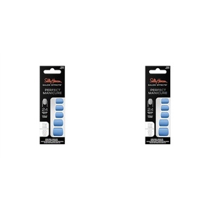 image:imageSally Hansen Salon Effects Perfect Manicure Sugar Fix Press On Nails Square Shaped NonDamaging Adhesive Tabs File and Alcohol Pad Included Pack of 21 Count Pack of 2