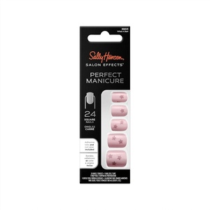 image:imageSally Hansen Salon Effects Perfect Manicure What A Star Press On Nails Square Shaped NonDamaging Adhesive Tabs File and Alcohol Pad Included1 Count Pack of 1