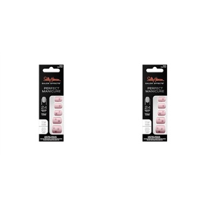 image:imageSally Hansen Salon Effects Perfect Manicure What A Star Press On Nails Square Shaped NonDamaging Adhesive Tabs File and Alcohol Pad Included1 Count Pack of 2